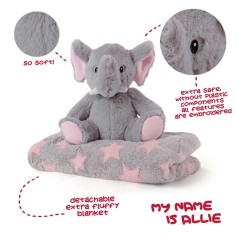 Peluche + Manta suave Elefante Allie 22cm sólo 19.95€