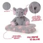 Peluche + Manta suave Elefante Allie 22cm