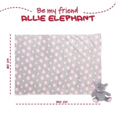 Peluche + Manta suave Elefante Allie 22cm sólo 19.95€