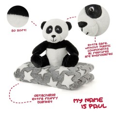 Peluche + Manta suave Oso Panda 22cm sólo 21.95€