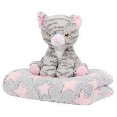 Peluche + Manta suave Gato Candy 22cm sólo 19.95€