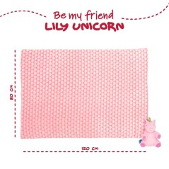 Peluche + Manta suave Unicornio Lily 22cm sólo 19.95€