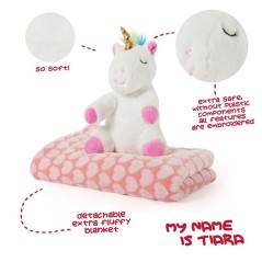 Peluche + Manta suave Unicornio Tiara 22cm sólo 19.95€