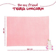 Peluche + Manta suave Unicornio Tiara 22cm sólo 19.95€