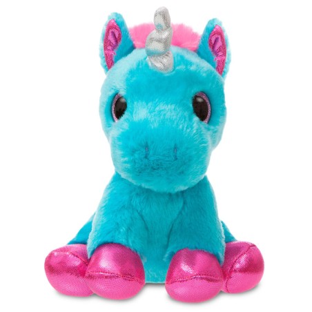 Peluche Unicornio turquesa soft 18cm