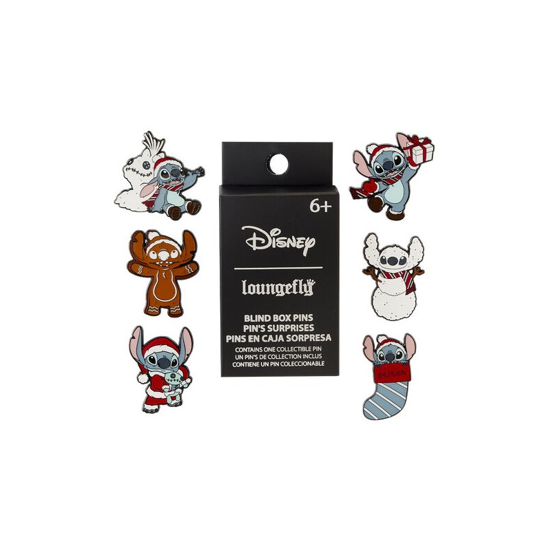 Blind Box Enamel Pin Holiday Stitch Disney Loungefly surtido