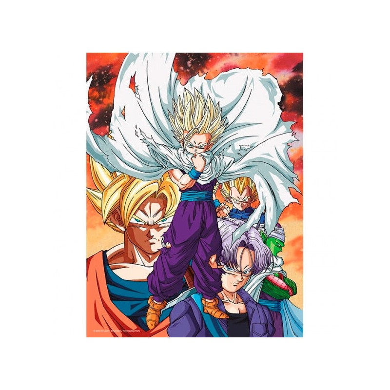 Poster cristal Heroes vs Cell Dragon Ball Z