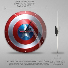 Reloj pared Capitan America Marvel sólo 21.95€