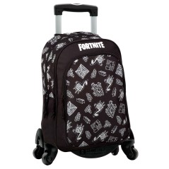 Mochila Dark Black Fortnite + Carro Toybags 42cm