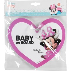 Señal coche baby on board Minnie Disney