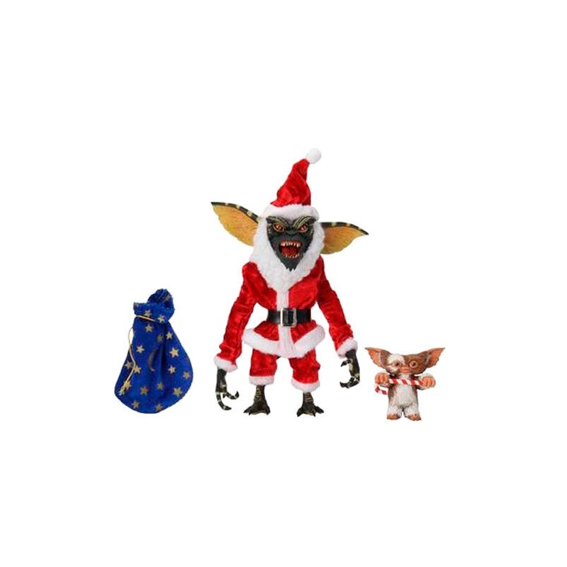 Blister 2 figuras Santa Stripe y Gizmo Gremlins 18cm