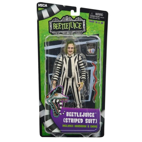 Figura Beetlejuice 1988 Black and White Striped Suit Beetlejuice 18cm