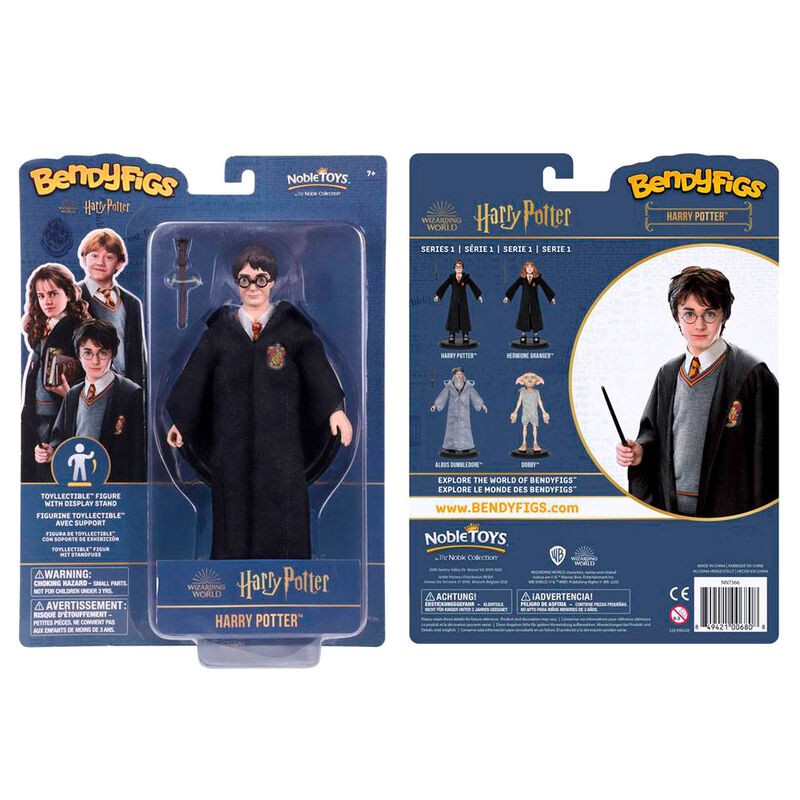 Figura Maleable Bendyfigs Harry con varita Harry Potter 19cm