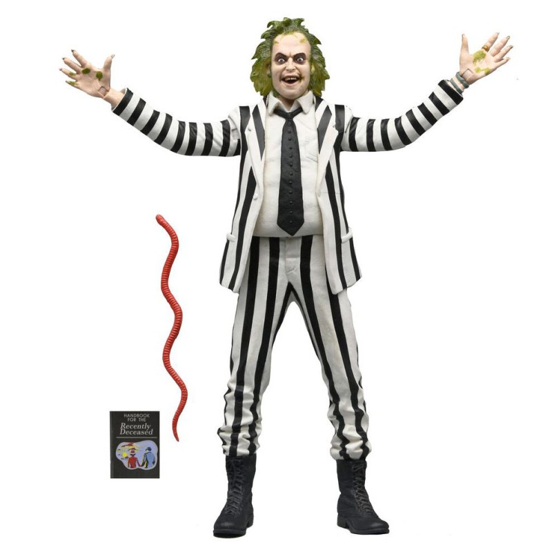 Figura Beetlejuice 1988 Black and White Striped Suit Beetlejuice 18cm