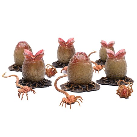 Set 6 figuras Ovomorfos y Facehuggers Alien