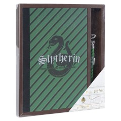 Set cuaderno + boligrafo Slytherin Harry Potter