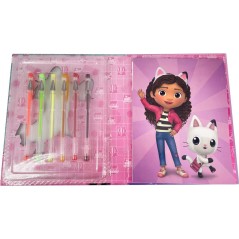 Blister cuaderno + 6 boligrafos gel La Casa de Muñecas de Gabby sólo 10.95€