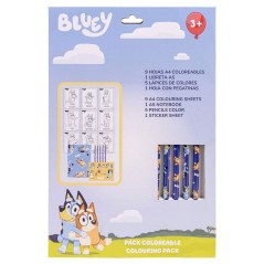 Set papeleria coloreable Bluey