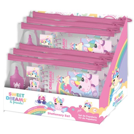 Set papeleria en estuche Sweet Dreams 7pzs