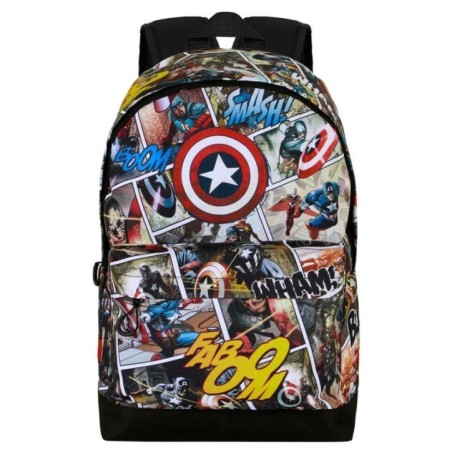 Mochila Comic Capitan America Marvel 44cm adaptable