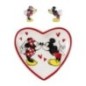 Pendientes + plato bisuteria Mickey & Minnie Disney