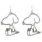 Pendientes Snoopy plata