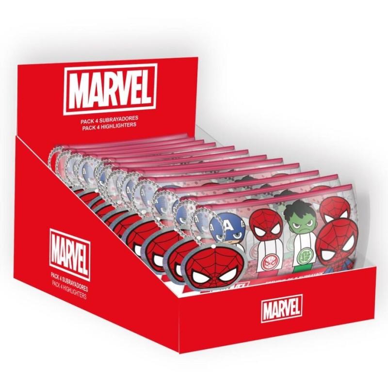 Set 4 subrayadores Los Vengadores Avengers Marvel surtido