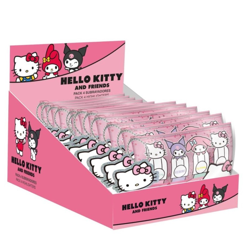 Set 4 subrayadores Hello Kitty surtido