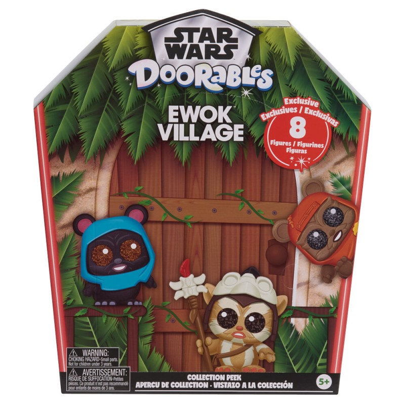 Set 8 figuras Ewok Collection Peek Star Wars Doorables surtido