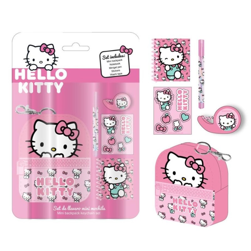 Set papeleria Mini Mochila Hello Kitty