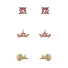 Set 3 Pares de pendientes Princesas Disney