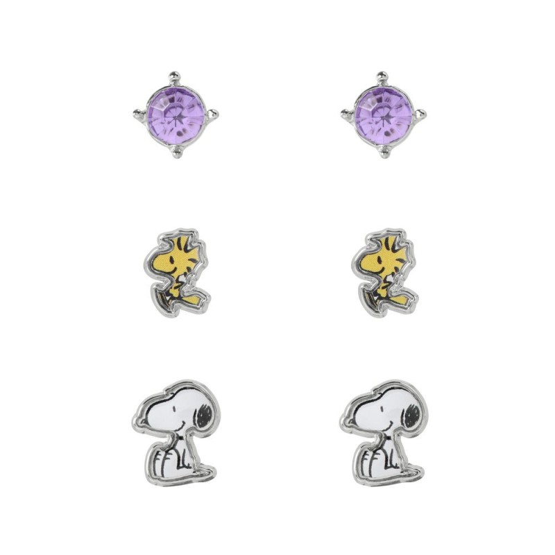 Set 3 Pares de pendientes Snoopy