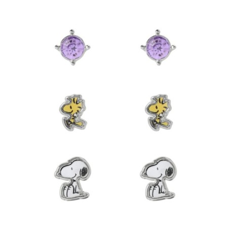 Set 3 Pares de pendientes Snoopy