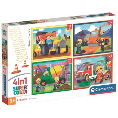 Puzzle Ocupado en el Trabajo 12+16+20+24pzs