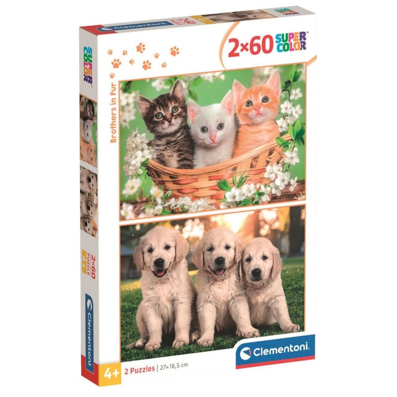 Puzzle Hermanos de Piel 2x60pzs