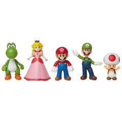 Blister 5 figuras Super Mario Nintendo 6cm