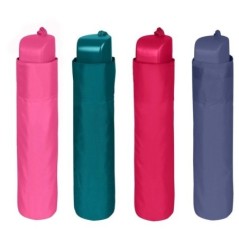 Paraguas plegable manual colores lisos 54cm surtido