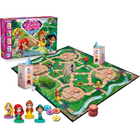 Juego mesa Race Chase Princesas Disney español