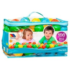 Bolsa pelotas 100pzs