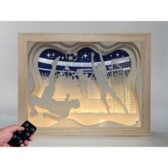 Lampara Futbol Masculino madera