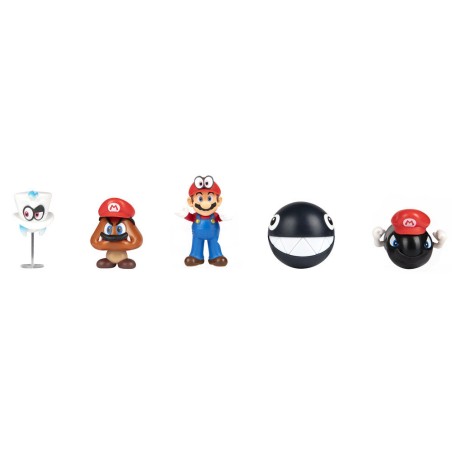 Blister 5 figuras Super Mario Bros 6,5cm