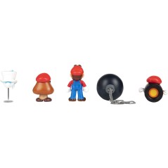 Blister 5 figuras Super Mario Bros 6,5cm