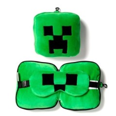 Almohada viaje antifaz Creeper Minecraft Relaxeazzz