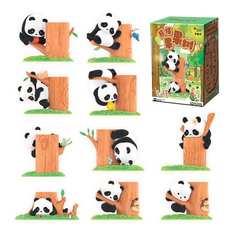 Figura sorpresa Fruit Tree Climbing Panda Roll surtido