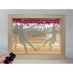 Lampara Futbol Femenino madera