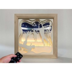 Lampara Futbol Masculino madera