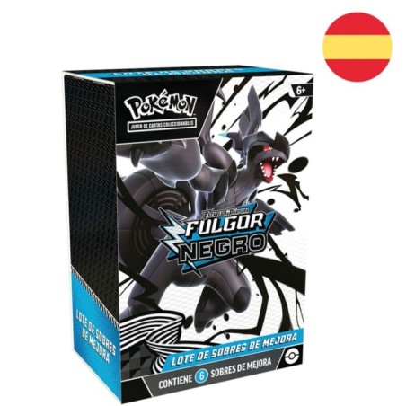 Juego cartas coleccionables Booster Bundle Fulgor Negro Pokemon español