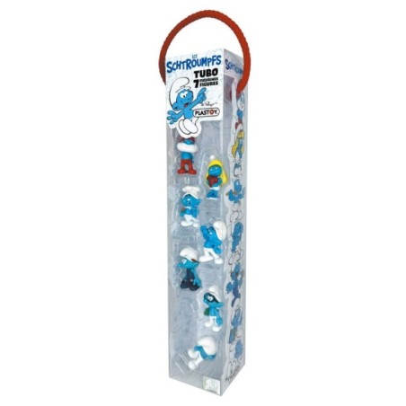 Blister 7 figuras Los Pitufos 5cm