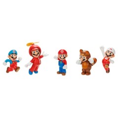 Blister 5 figuras Super Mario Bros 6cm