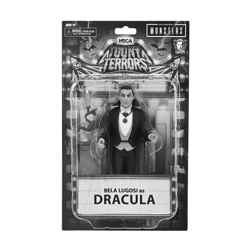 Figura Bela Lugosi As Dracula Black & White Toony Terrors Universal Monsters 15cm